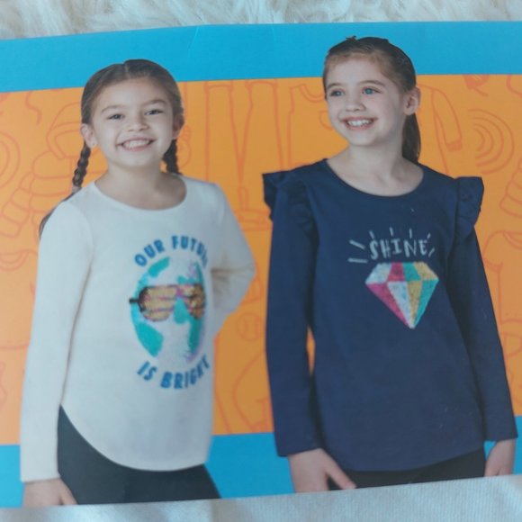 Set-Members Mark Girl's Long Sleeve 2 Pack My Favorite Tee - Picture 9 of 9